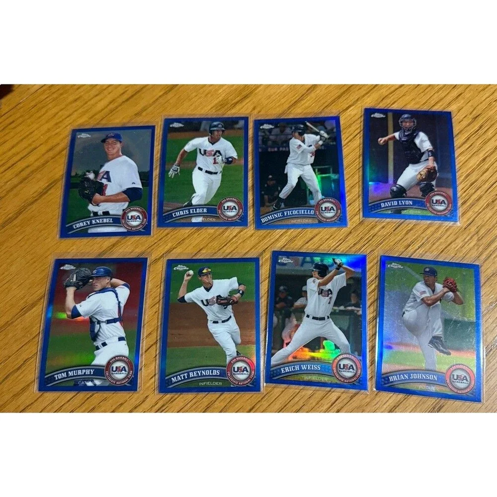 Team USA Baseball Card Relic Lot 14 Topps Chrome 2011 Insert Set Lot
